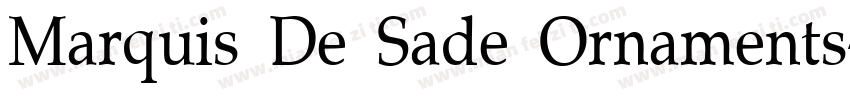 Marquis De Sade Ornaments字体转换